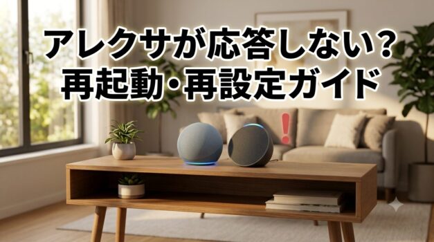 アレクサが応答しないときの再起動および再設定手順のイメージ