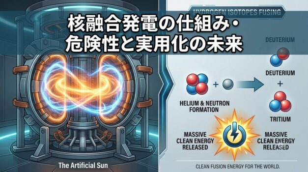 核融合発電の仕組みと原理、安全性や実用化ロードマップを解説したアイキャッチ画像