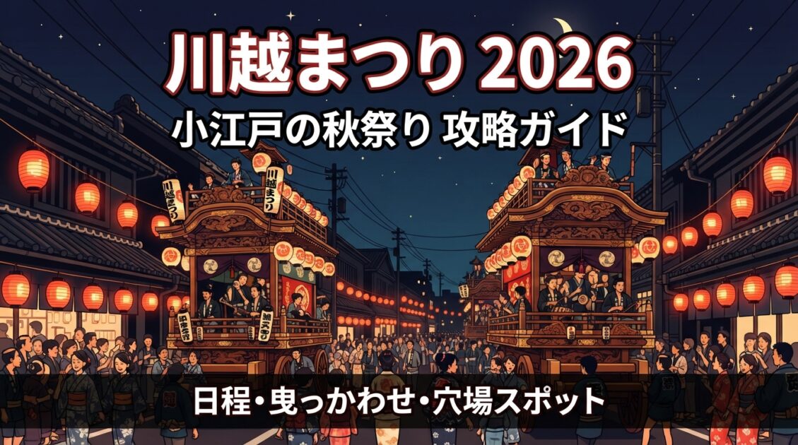 2026年川越まつりの日程と曳っかわせ鑑賞スポット・駐車場ガイドのアイキャッチ画像