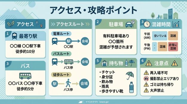 アクセスと攻略ポイントを整理した案内図