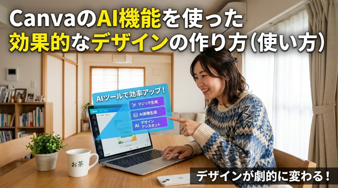 Canvaを使ってAI機能を操作する日本人