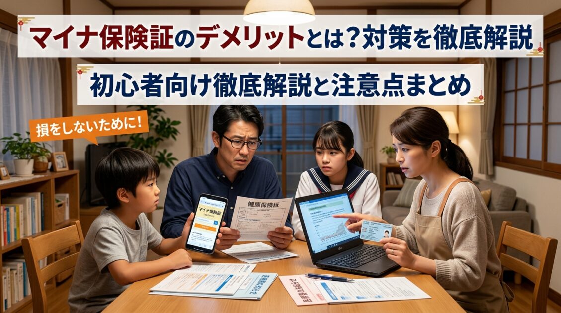 家族が健康保険について話し合う様子