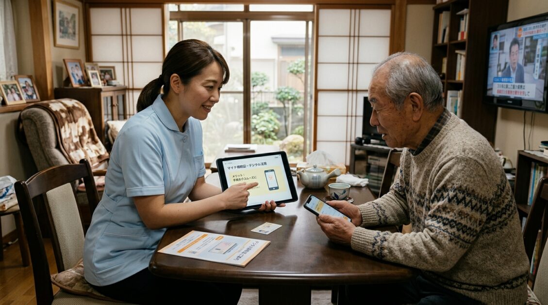 医療専門家がデジタル保険の利点を説明する