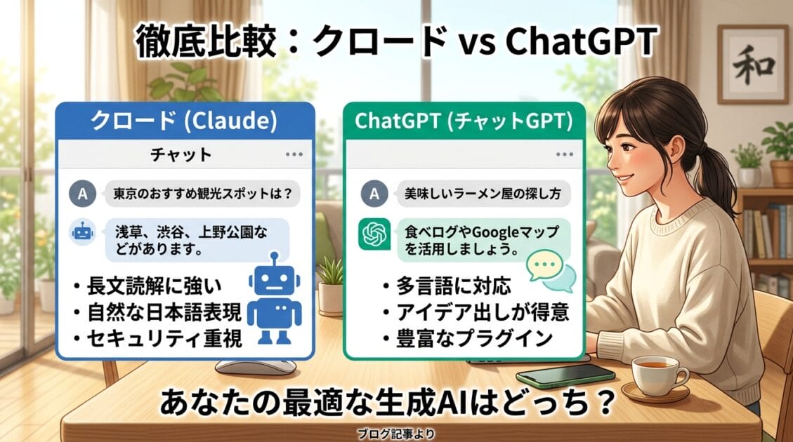 ClaudeとChatGPTのインターフェース比較
