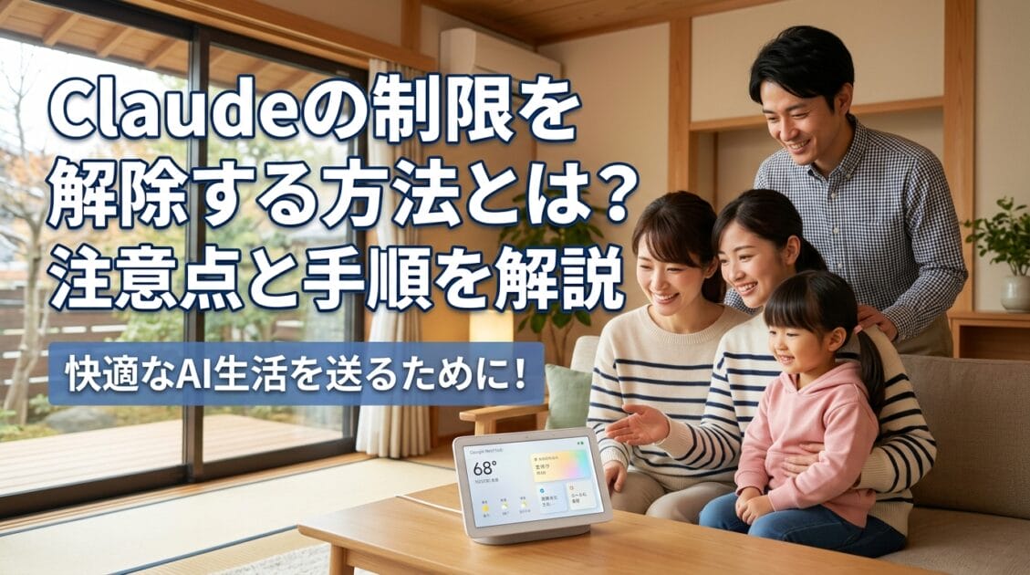 日本の家族がスマートホームデバイスを使用している様子