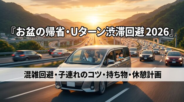 お盆の帰省とUターン渋滞回避を紹介するアイキャッチ画像