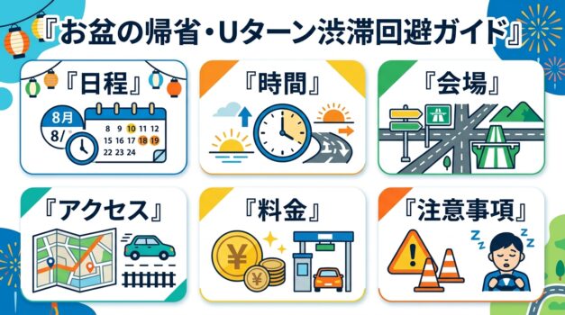 お盆の帰省・Uターン渋滞対策の概要インフォグラフィック