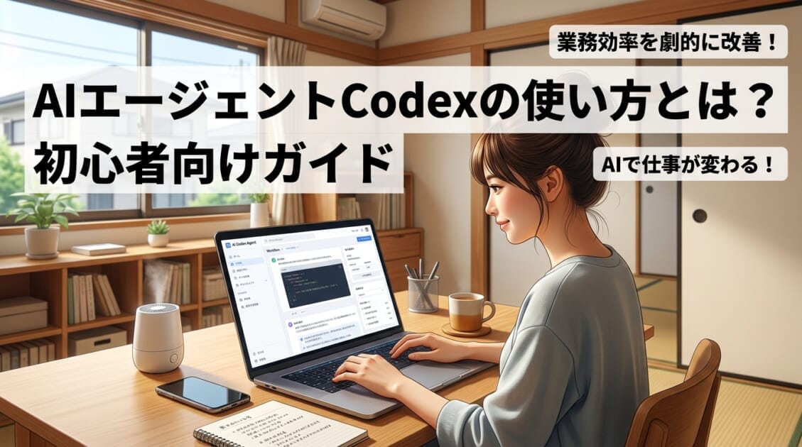 AIエージェントCodexを使用する日本のホームオフィス