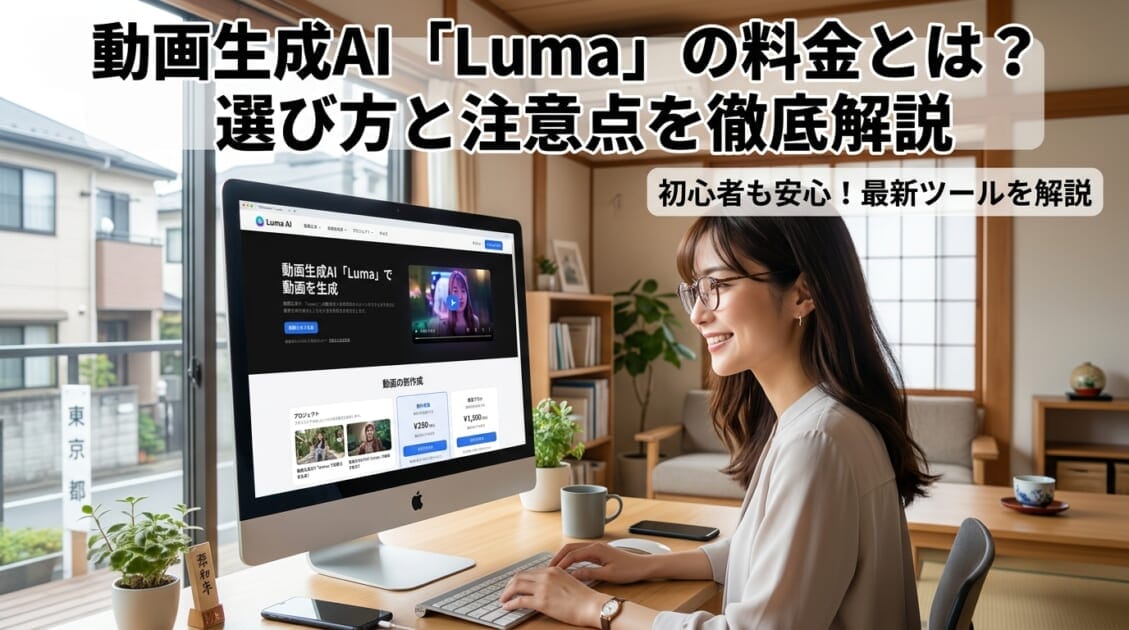 Luma AIのインターフェースを表示するコンピュータ画面